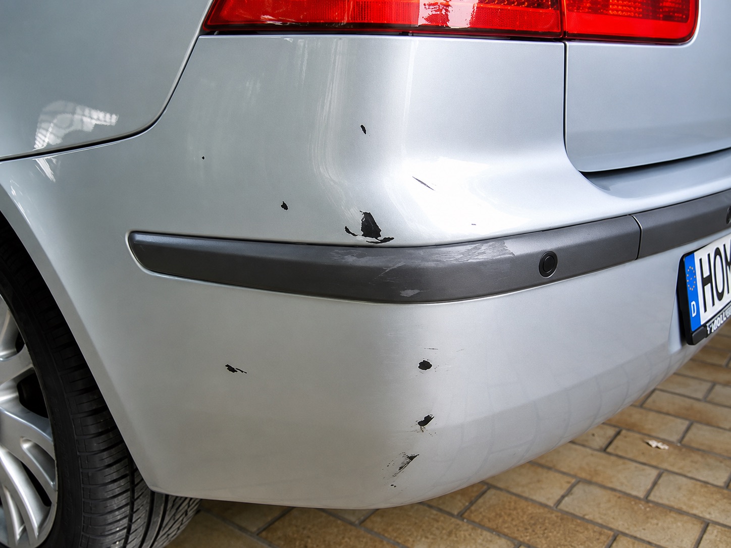 Stoßstange Reparatur Vorher
